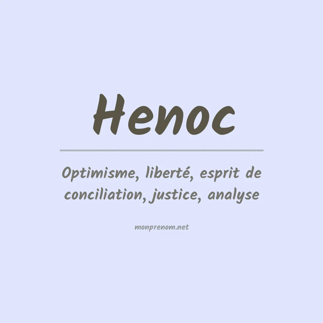 Signification du Prénom Henoc