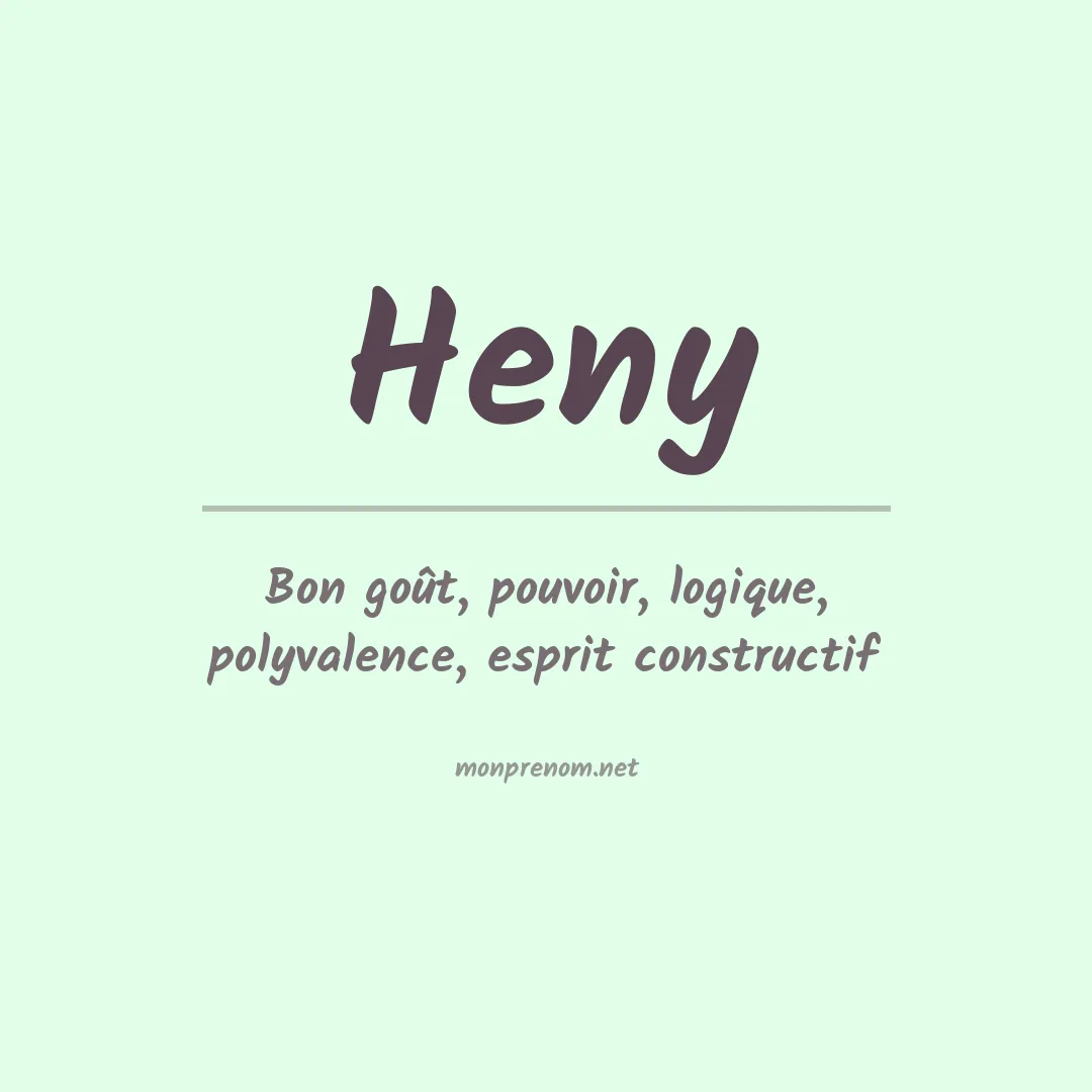 Signification du Prénom Heny