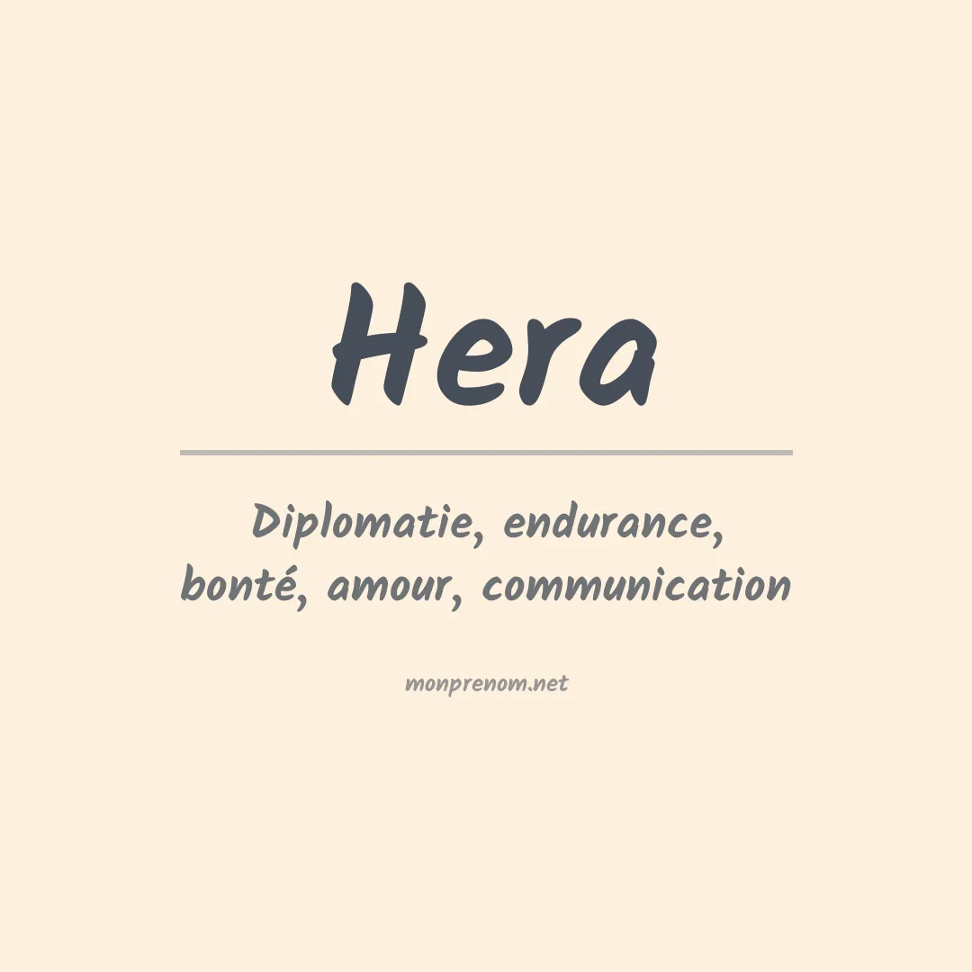 Signification du Prénom Hera