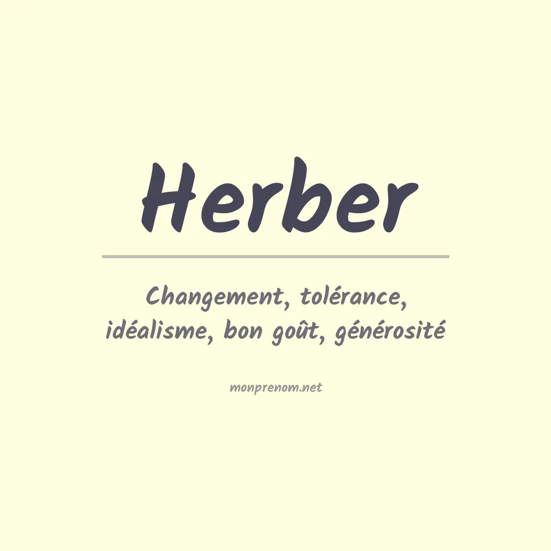 Signification du Prénom Herber