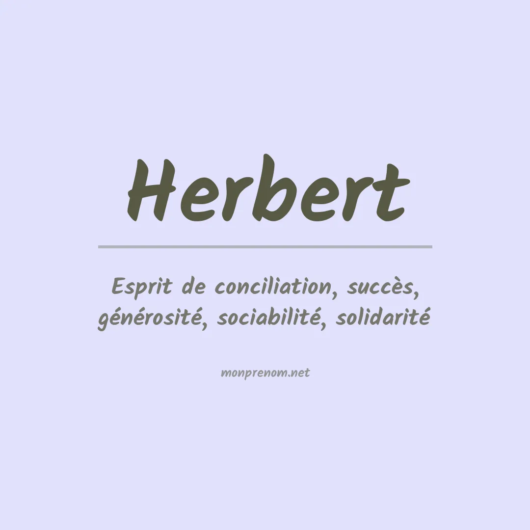 Signification du Prénom Herbert