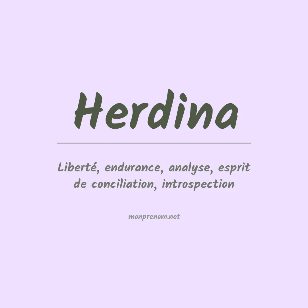 Signification du Prénom Herdina