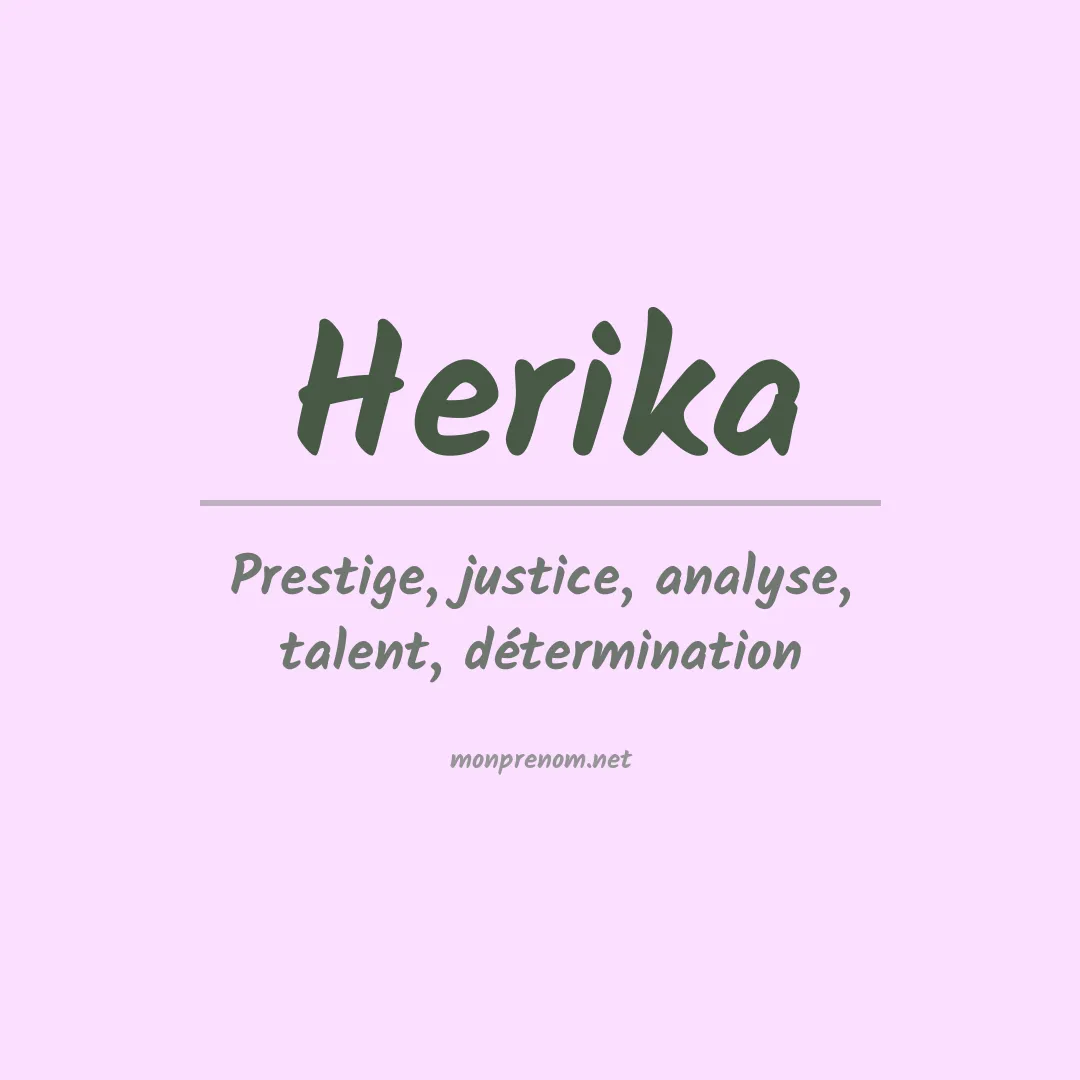 Signification du Prénom Herika