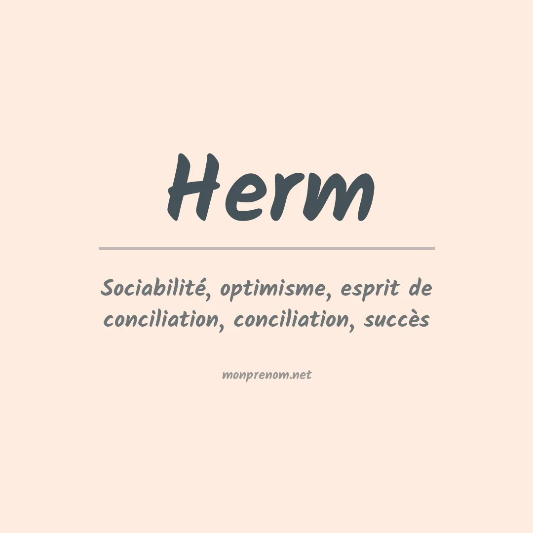 Signification du Prénom Herm