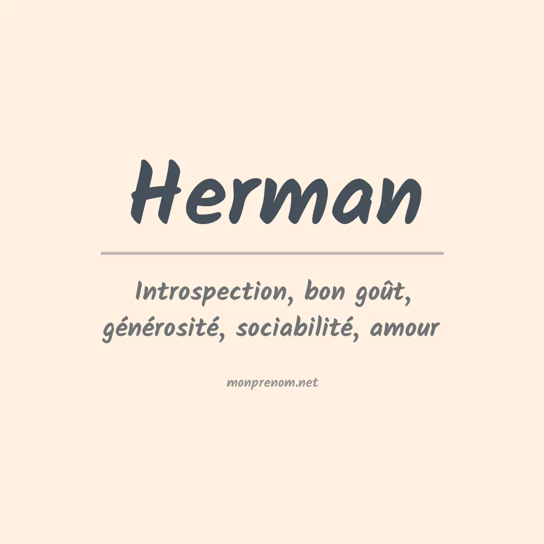Signification du Prénom Herman