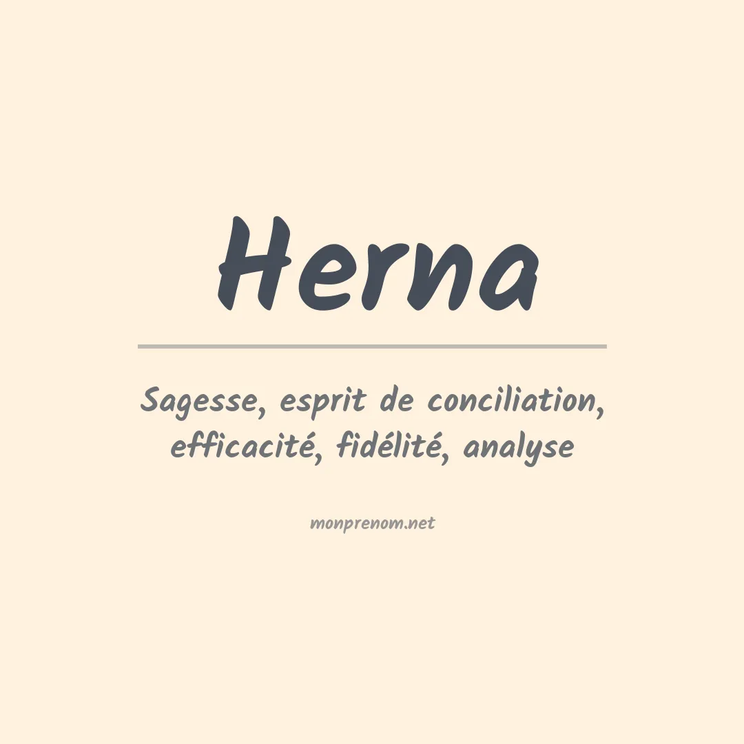 Signification du Prénom Herna Signification du Prénom Herna