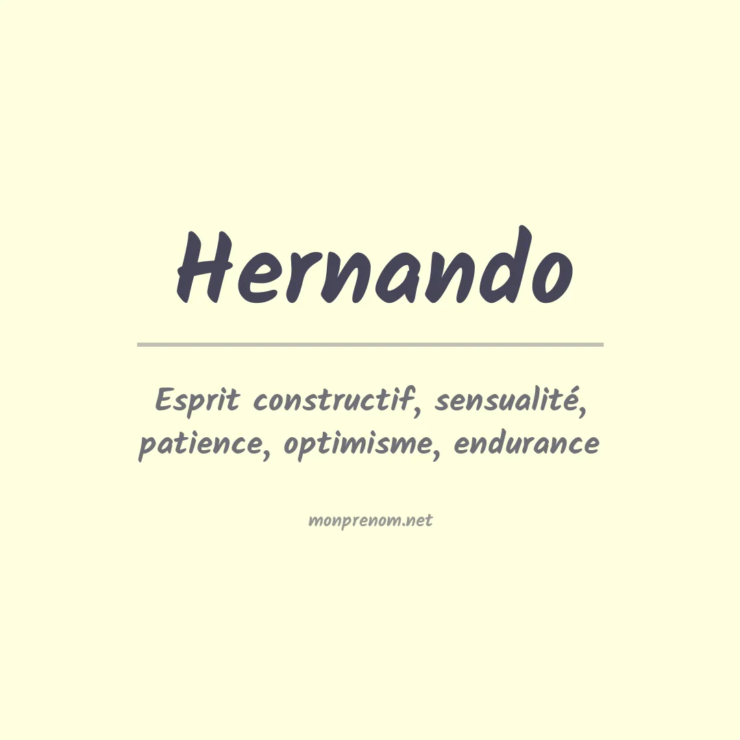 Signification du Prénom Hernando