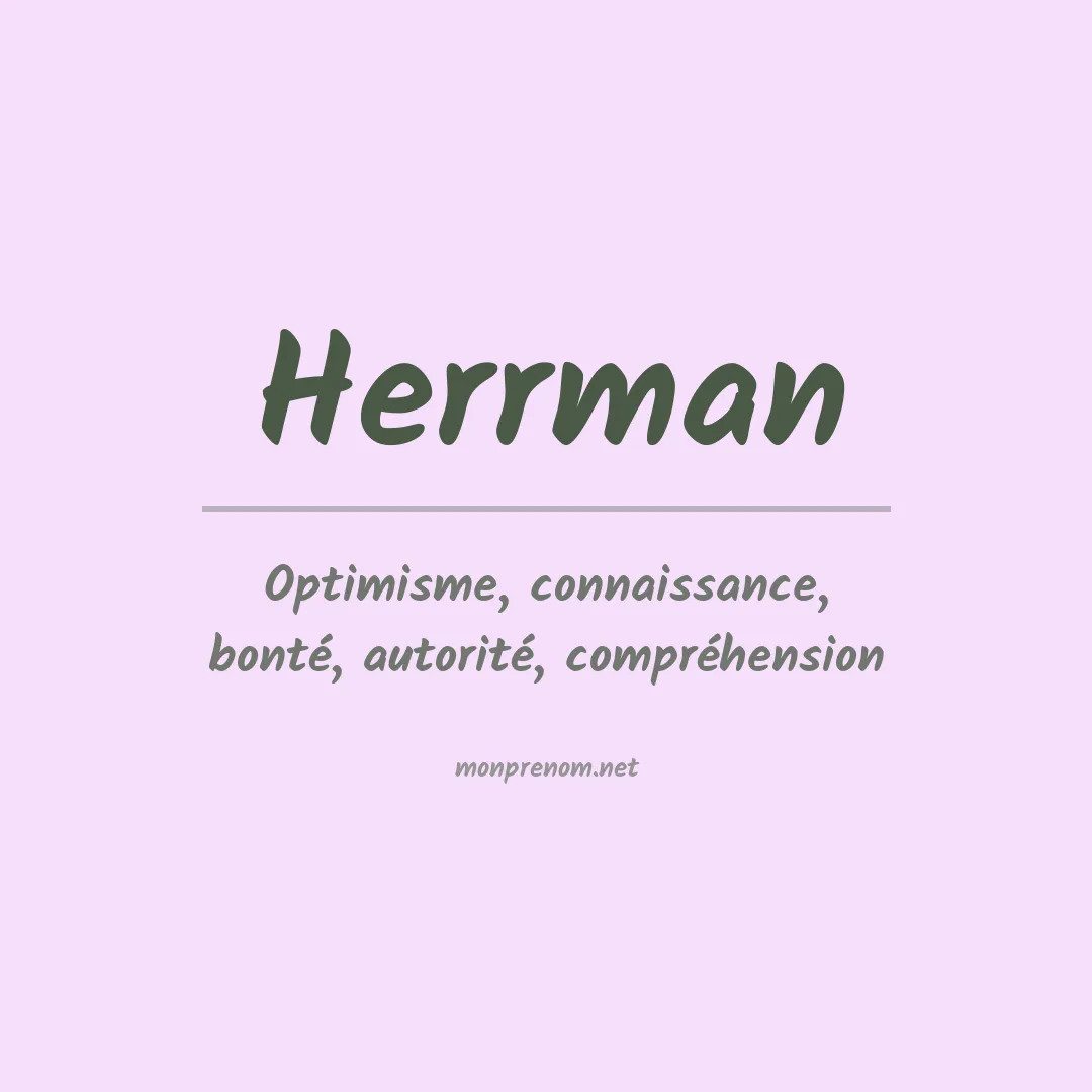 Signification du Prénom Herrman