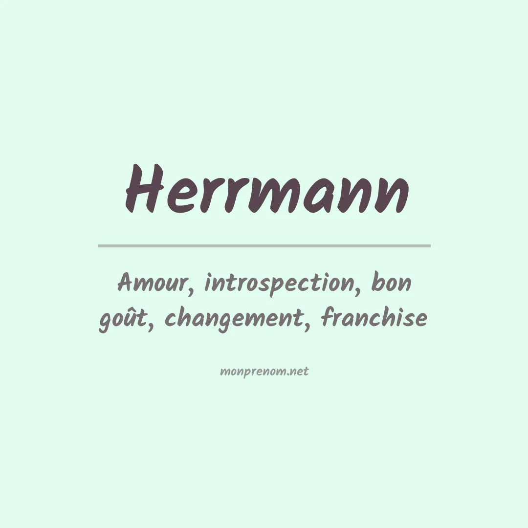 Signification du Prénom Herrmann