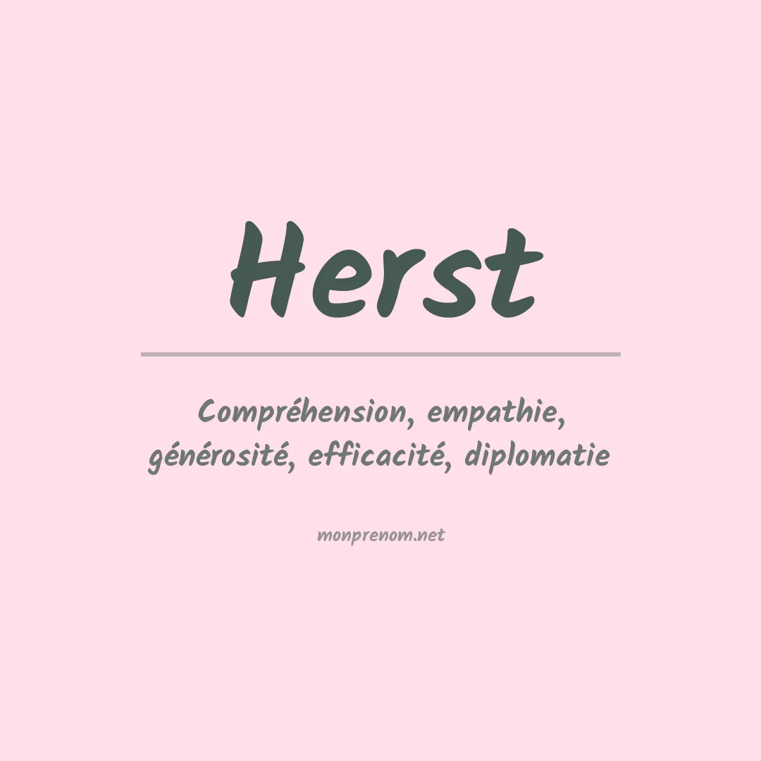 Signification du Prénom Herst