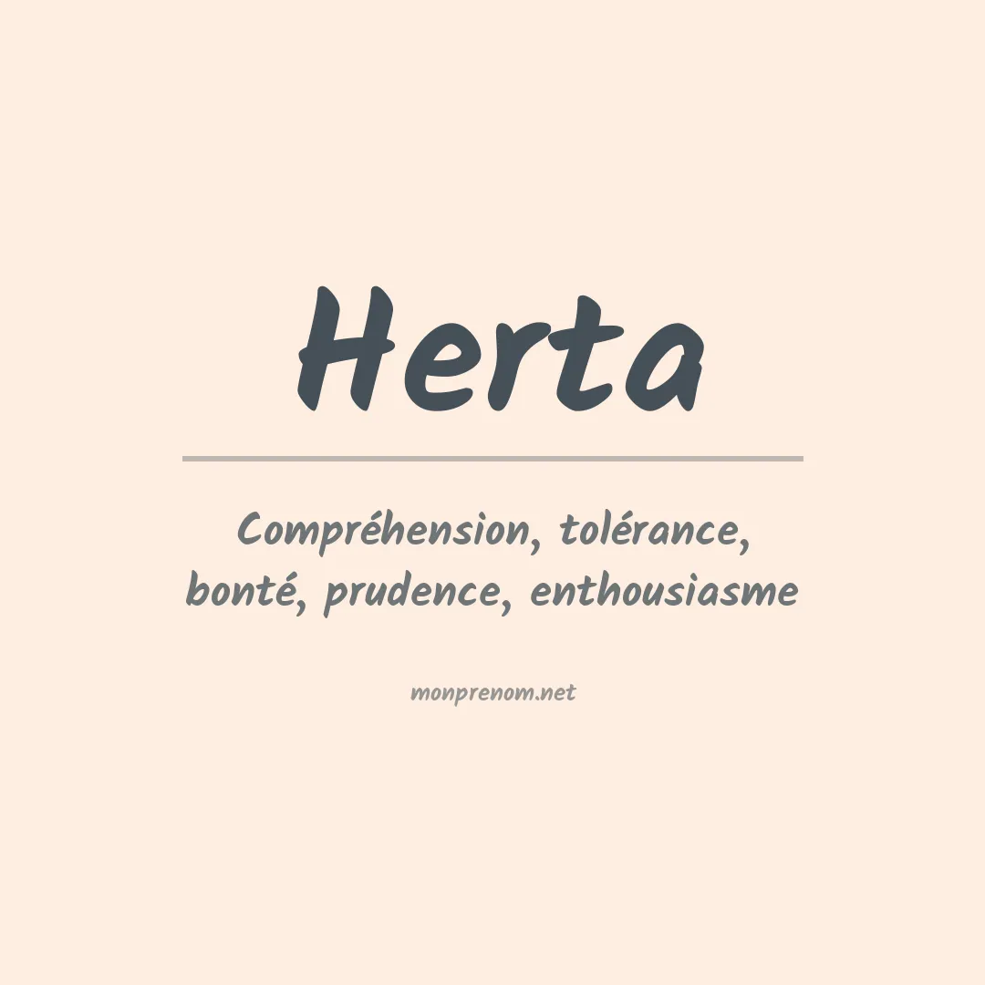 Signification du Prénom Herta