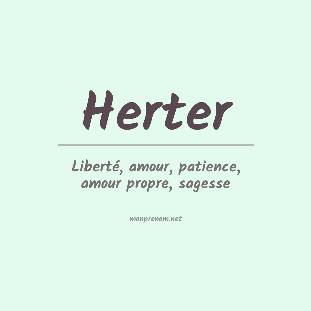 Signification du Prénom Herter