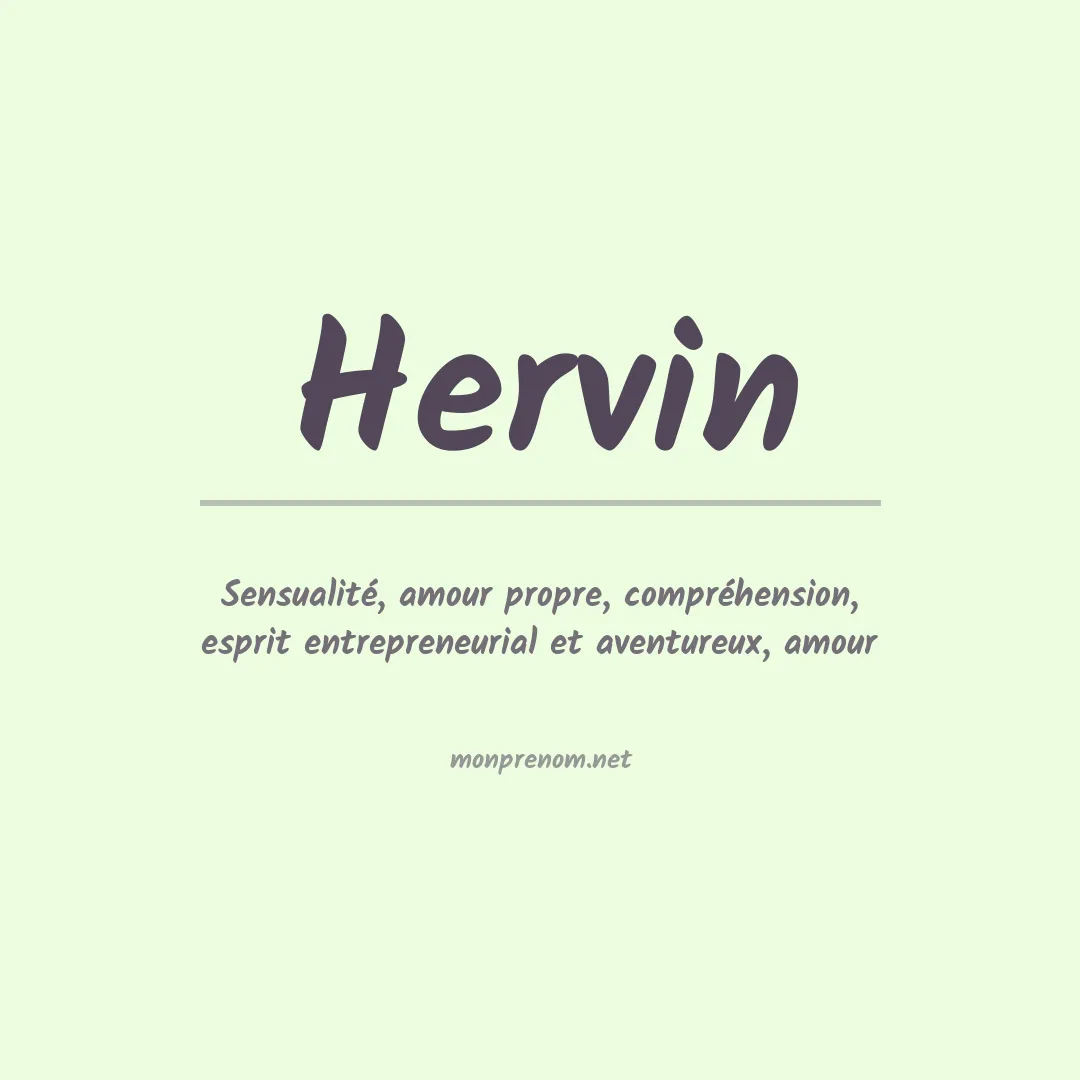 Signification du Prénom Hervin