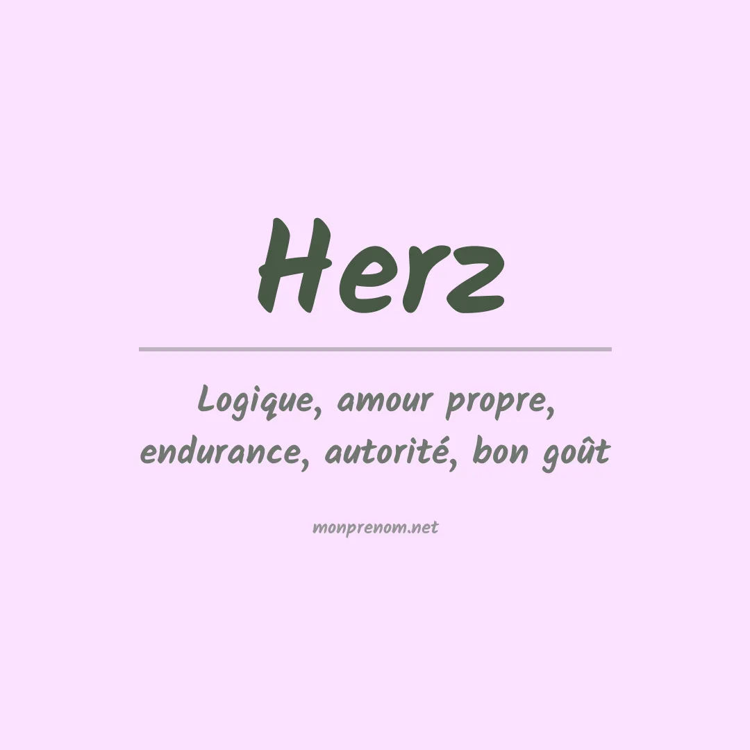 Signification du Prénom Herz