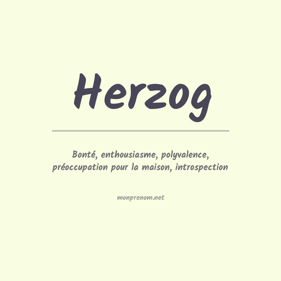 Signification du Prénom Herzog