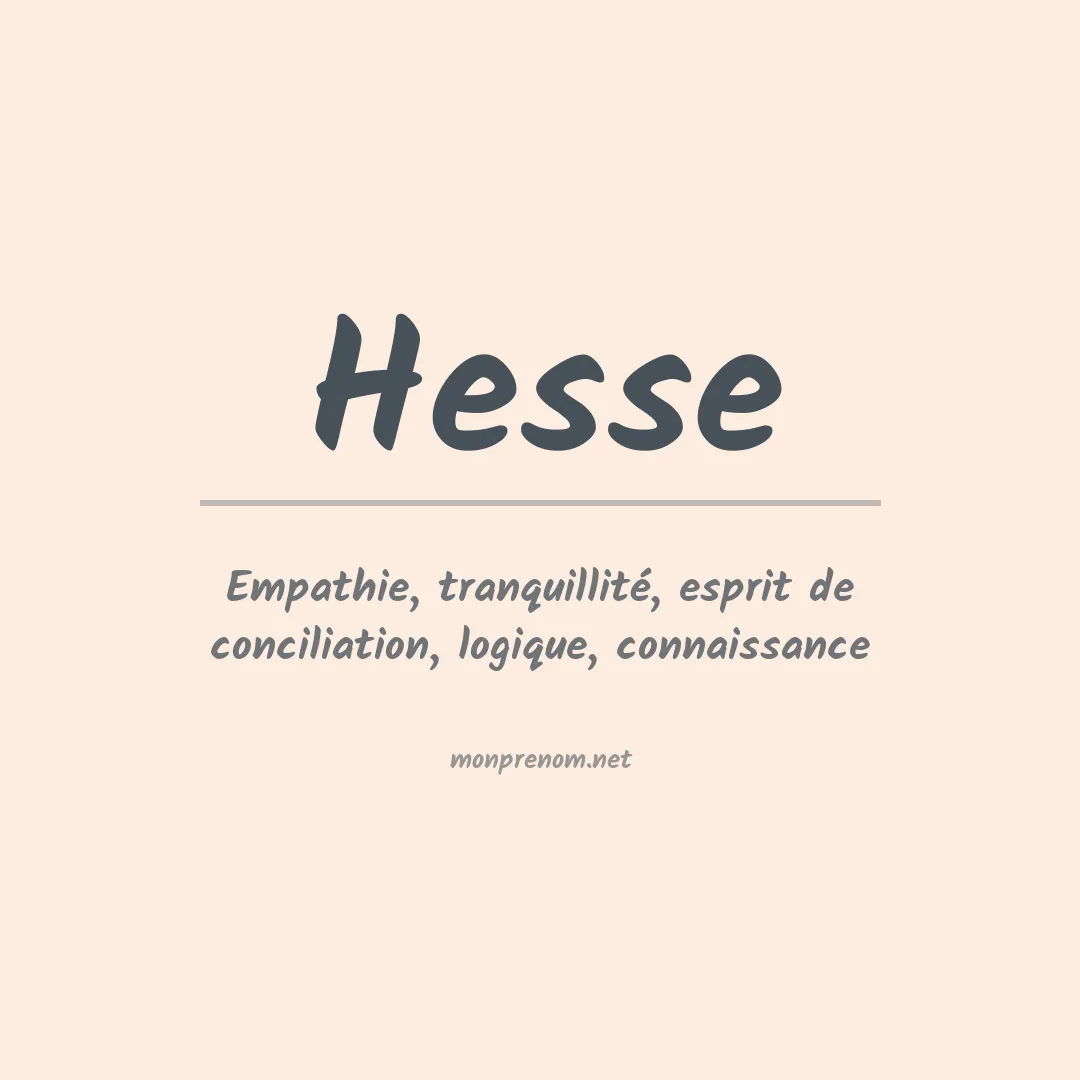 Signification du Prénom Hesse