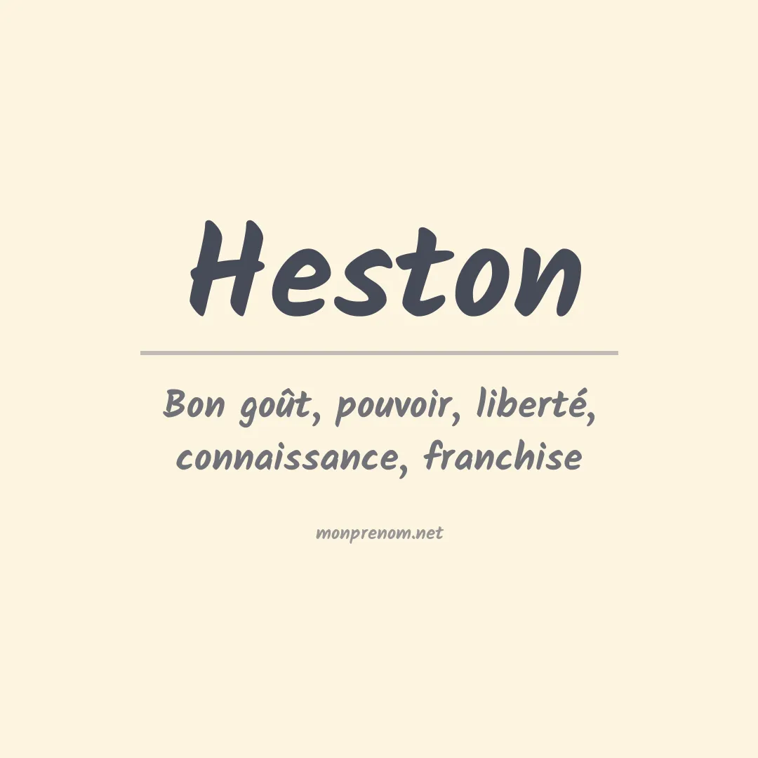 Signification du Prénom Heston