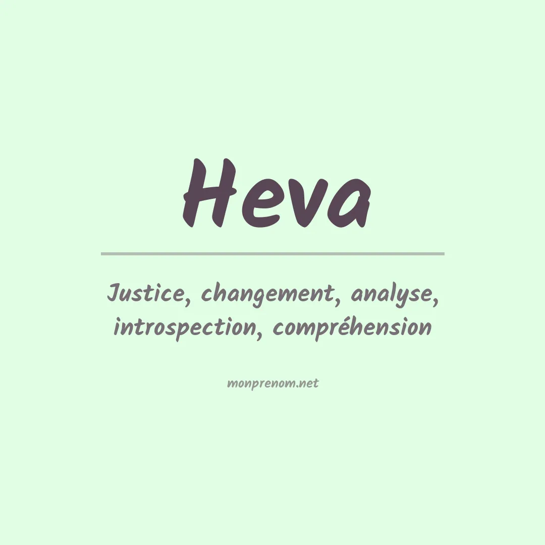 Signification du Prénom Heva