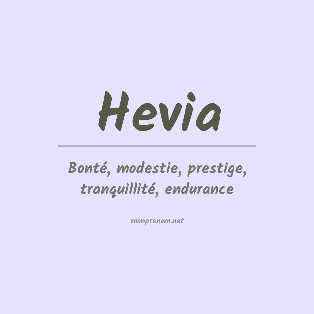 Signification du Prénom Hevia