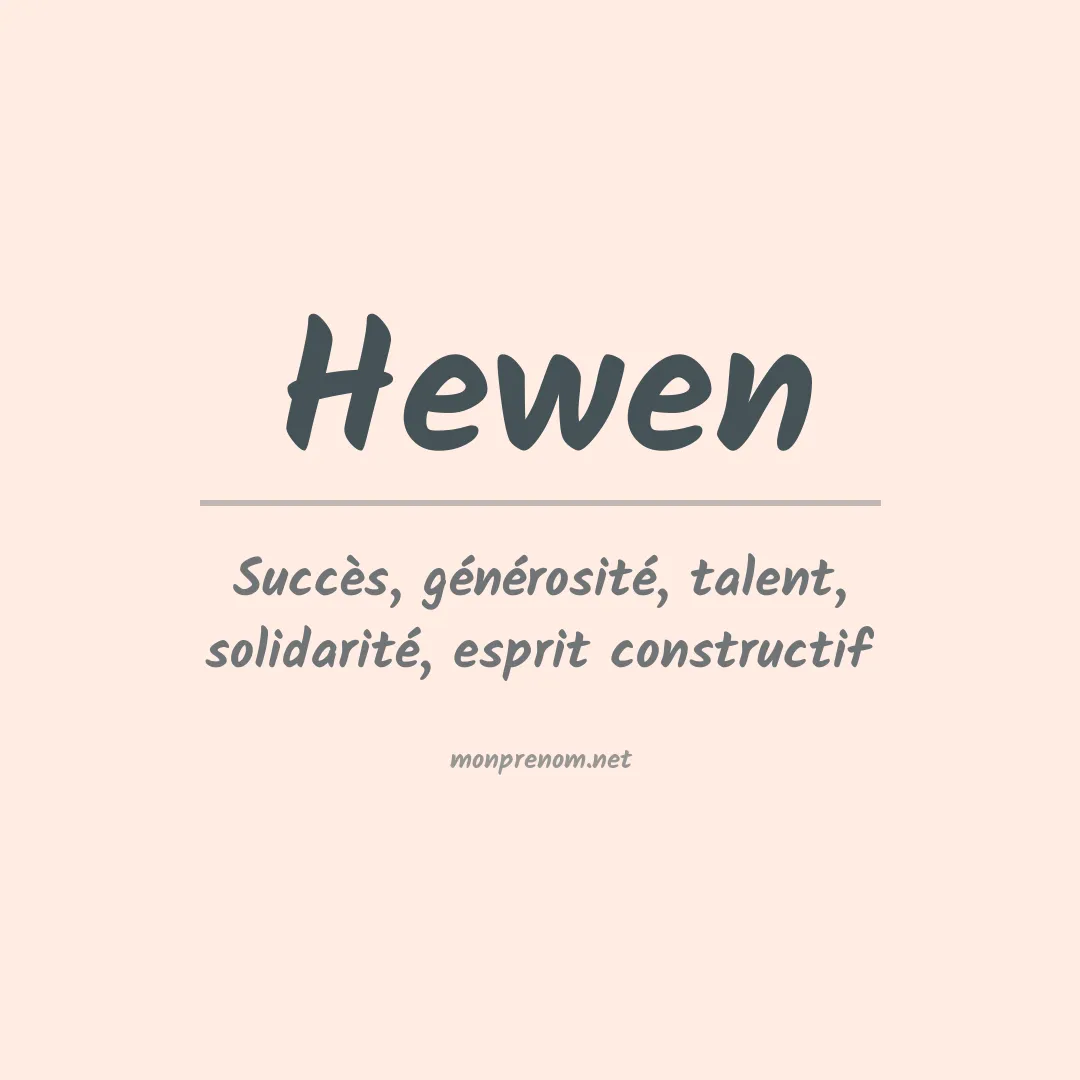 Signification du Prénom Hewen Signification du Prénom Hewen