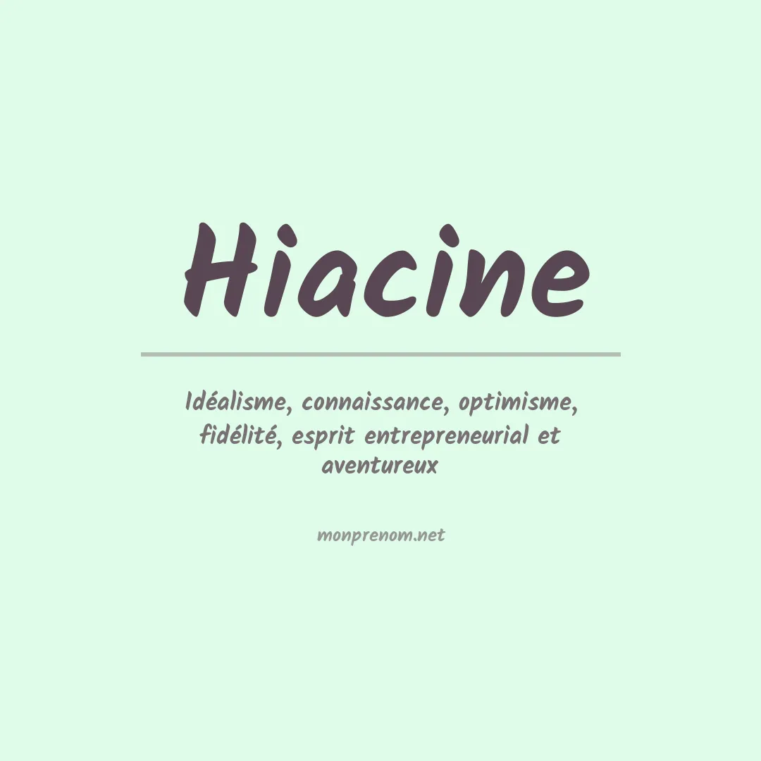 Signification du Prénom Hiacine Signification du Prénom Hiacine