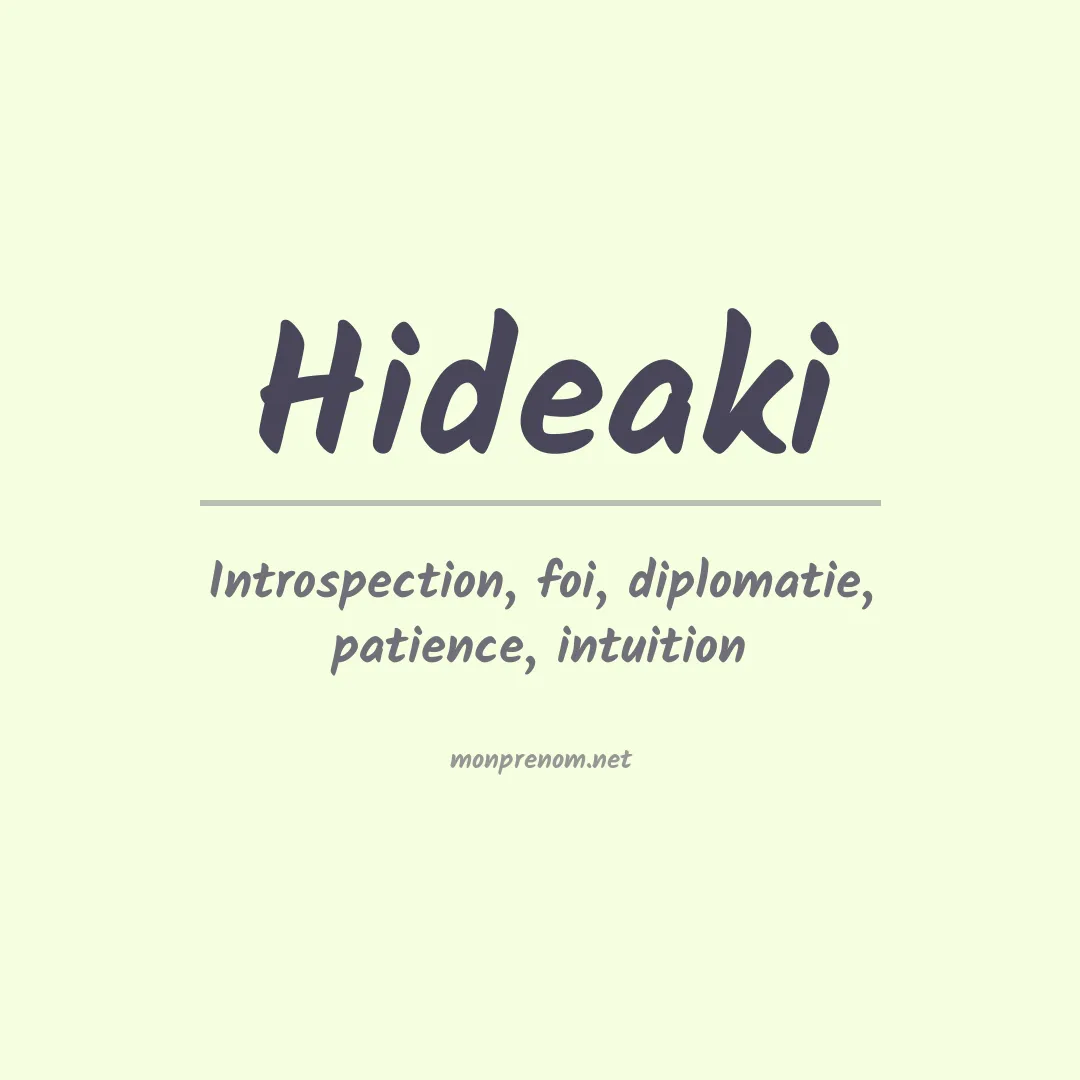 Signification du Prénom Hideaki
