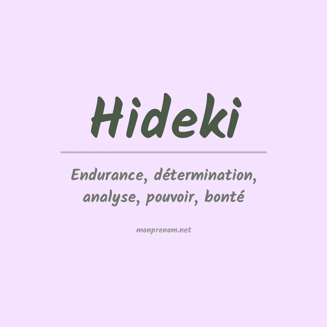 Signification du Prénom Hideki