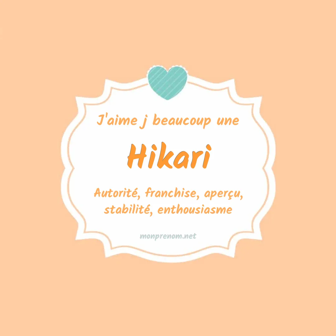 j'aime beaucoup Hikari