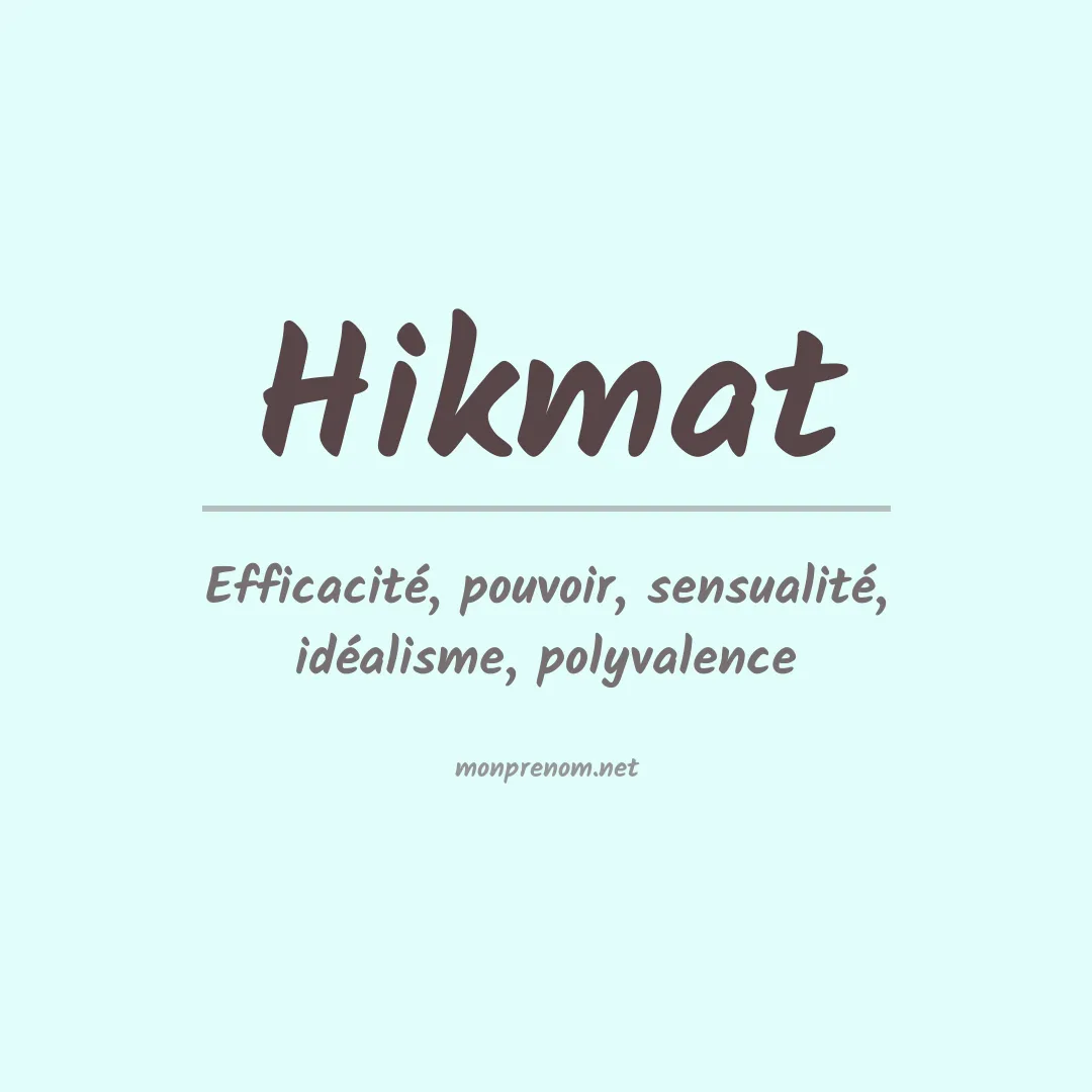 Signification du Prénom Hikmat Signification du Prénom Hikmat