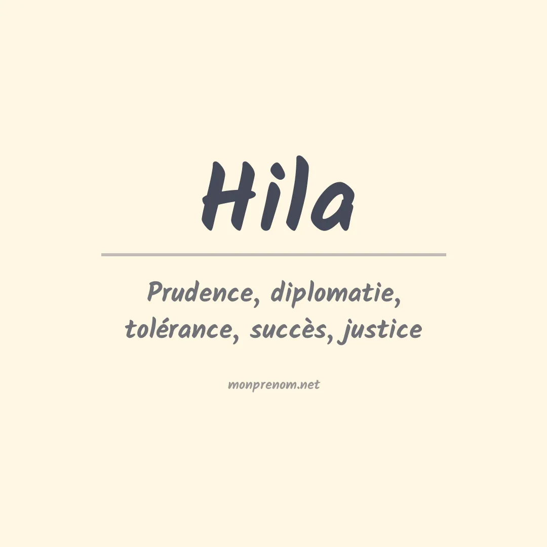 Signification du Prénom Hila