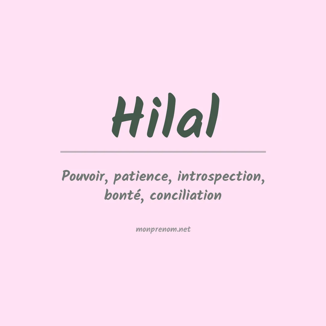 Signification du Prénom Hilal