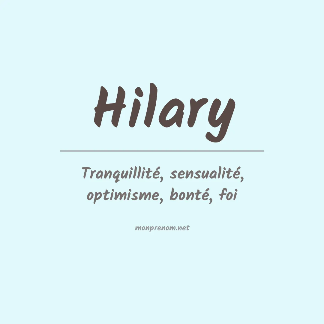 Signification du Prénom Hilary