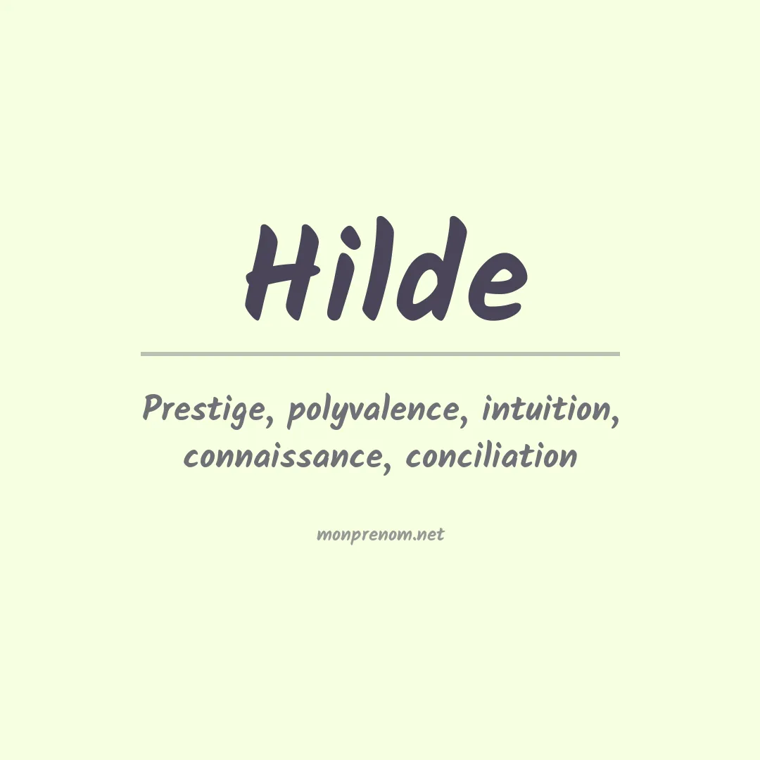Signification du Prénom Hilde