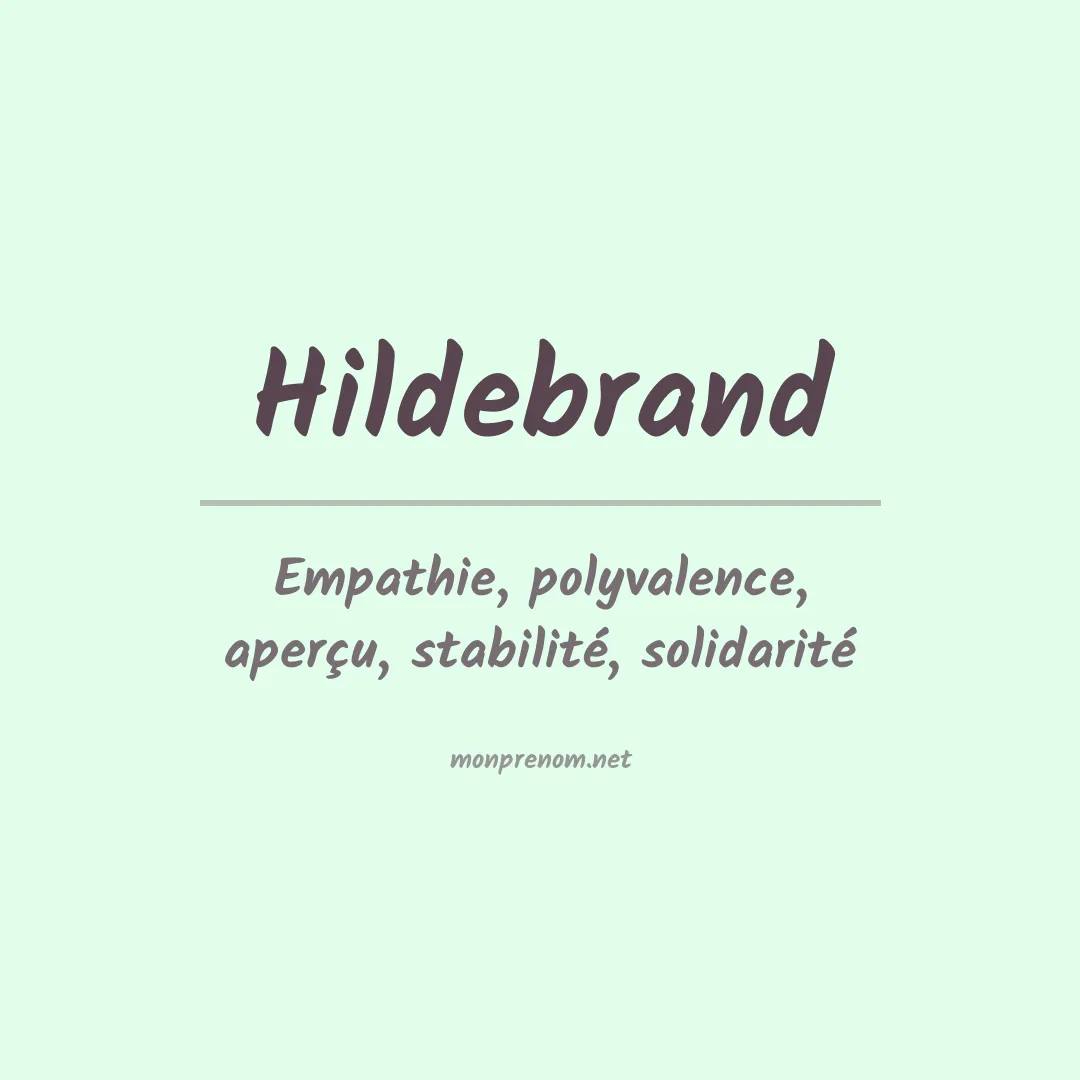 Signification du Prénom Hildebrand