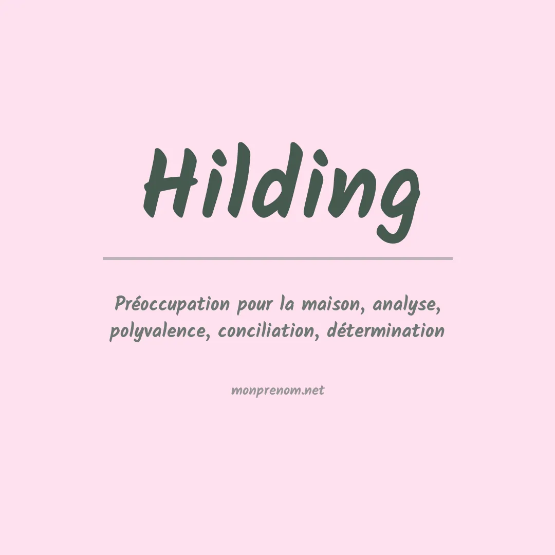 Signification du Prénom Hilding