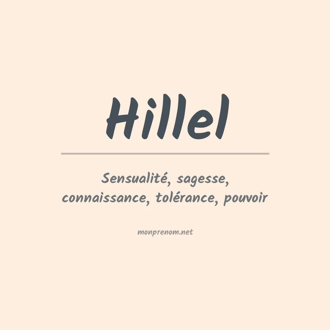 Signification du Prénom Hillel Signification du Prénom Hillel