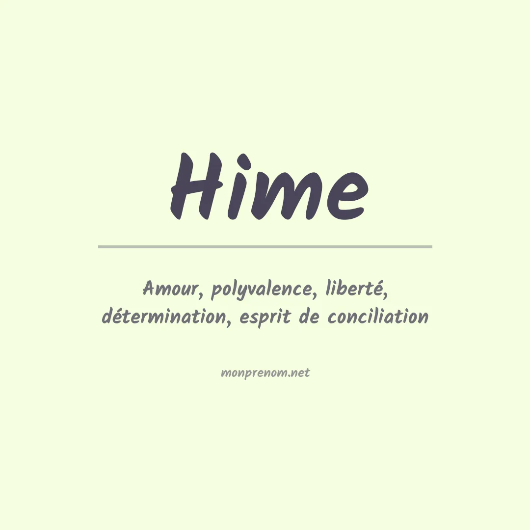 Signification du Prénom Hime