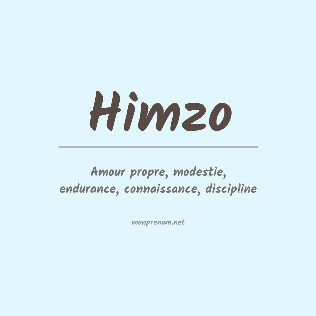 Signification du Prénom Himzo Signification du Prénom Himzo