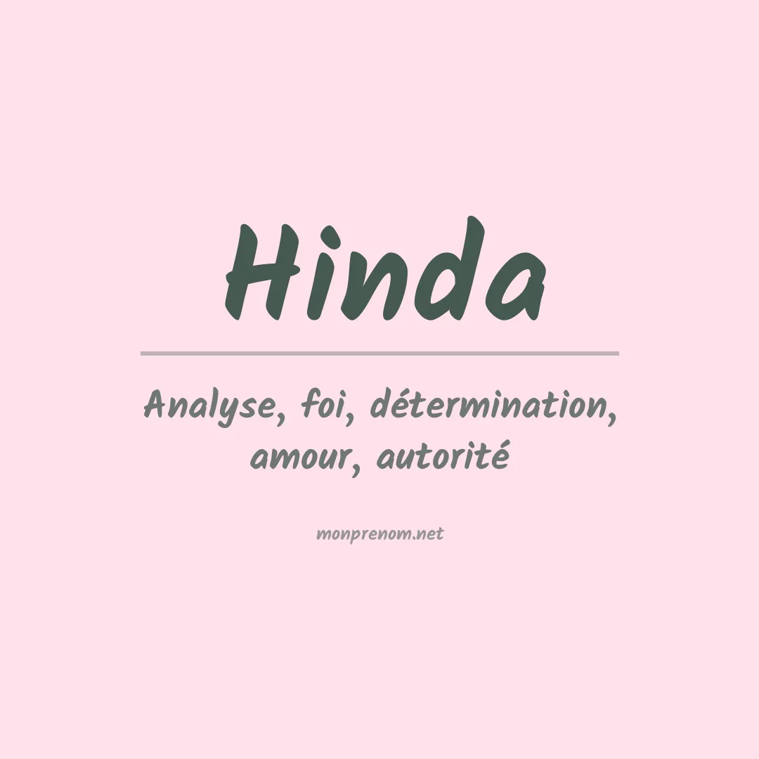 Signification du Prénom Hinda