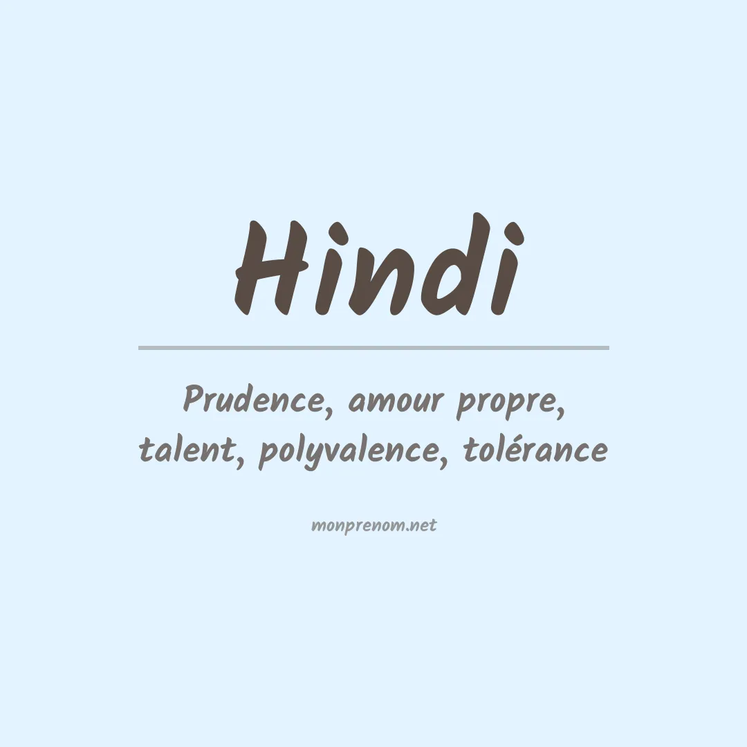 Signification du Prénom Hindi Signification du Prénom Hindi