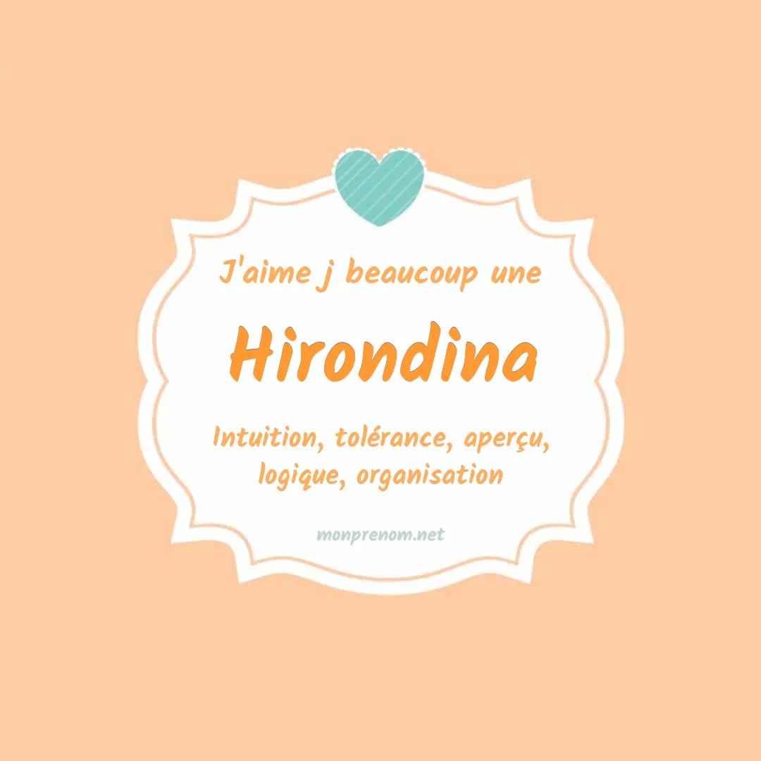 j'aime beaucoup Hirondina
