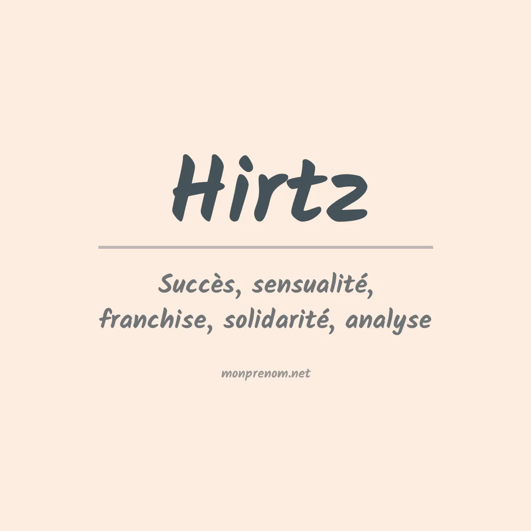 Signification du Prénom Hirtz