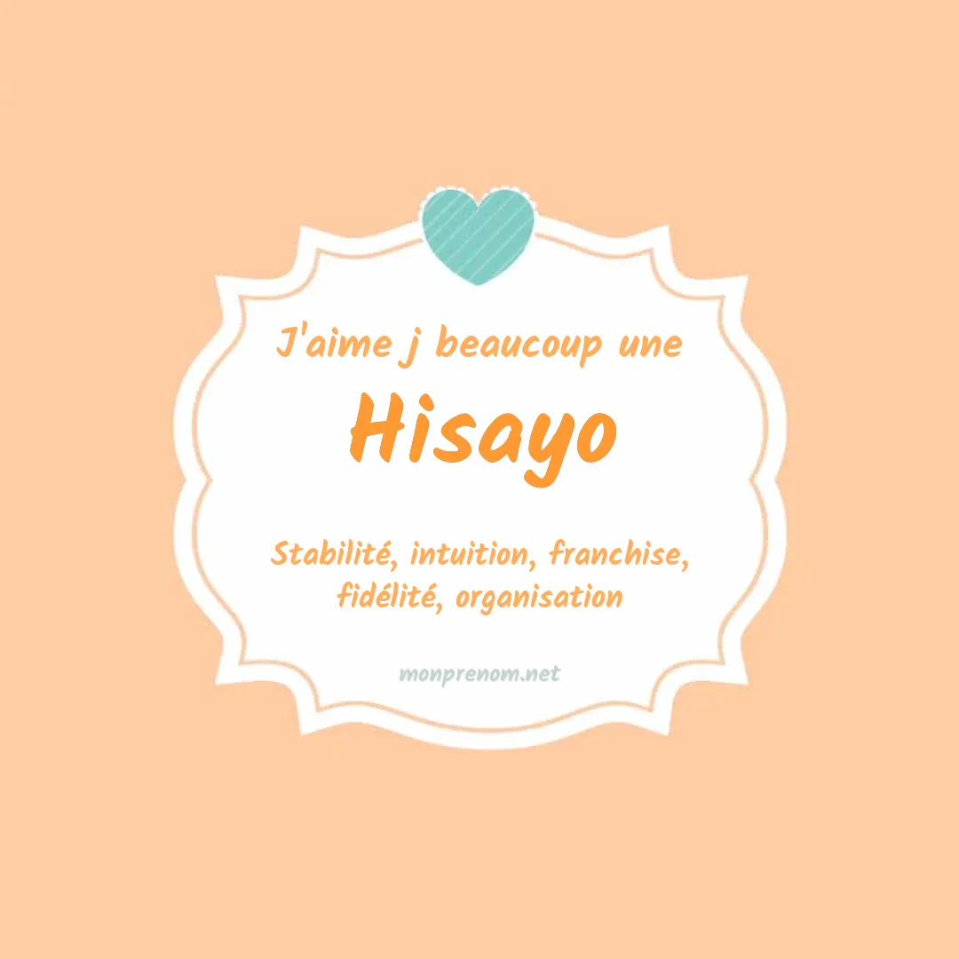 j'aime beaucoup Hisayo