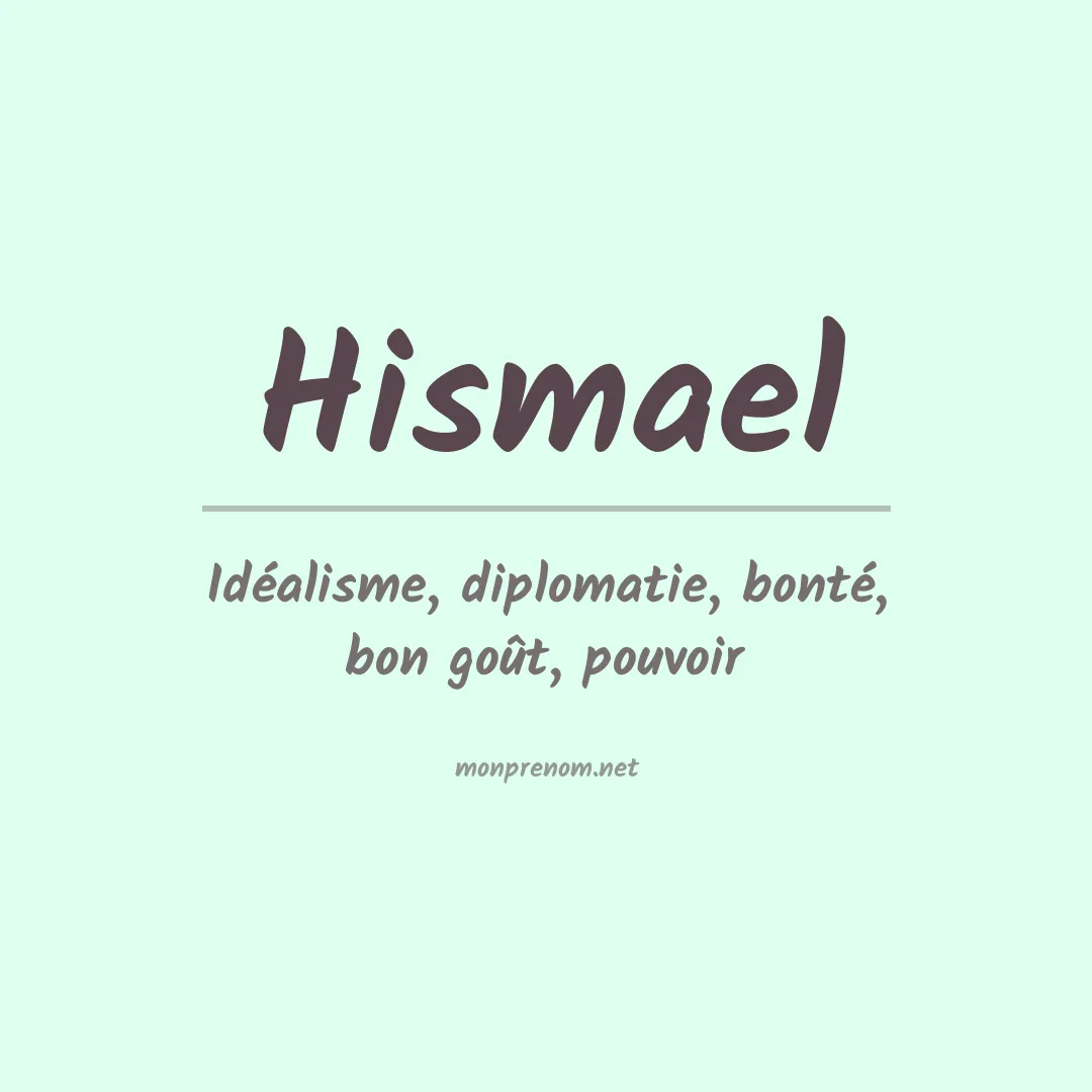 Signification du Prénom Hismael
