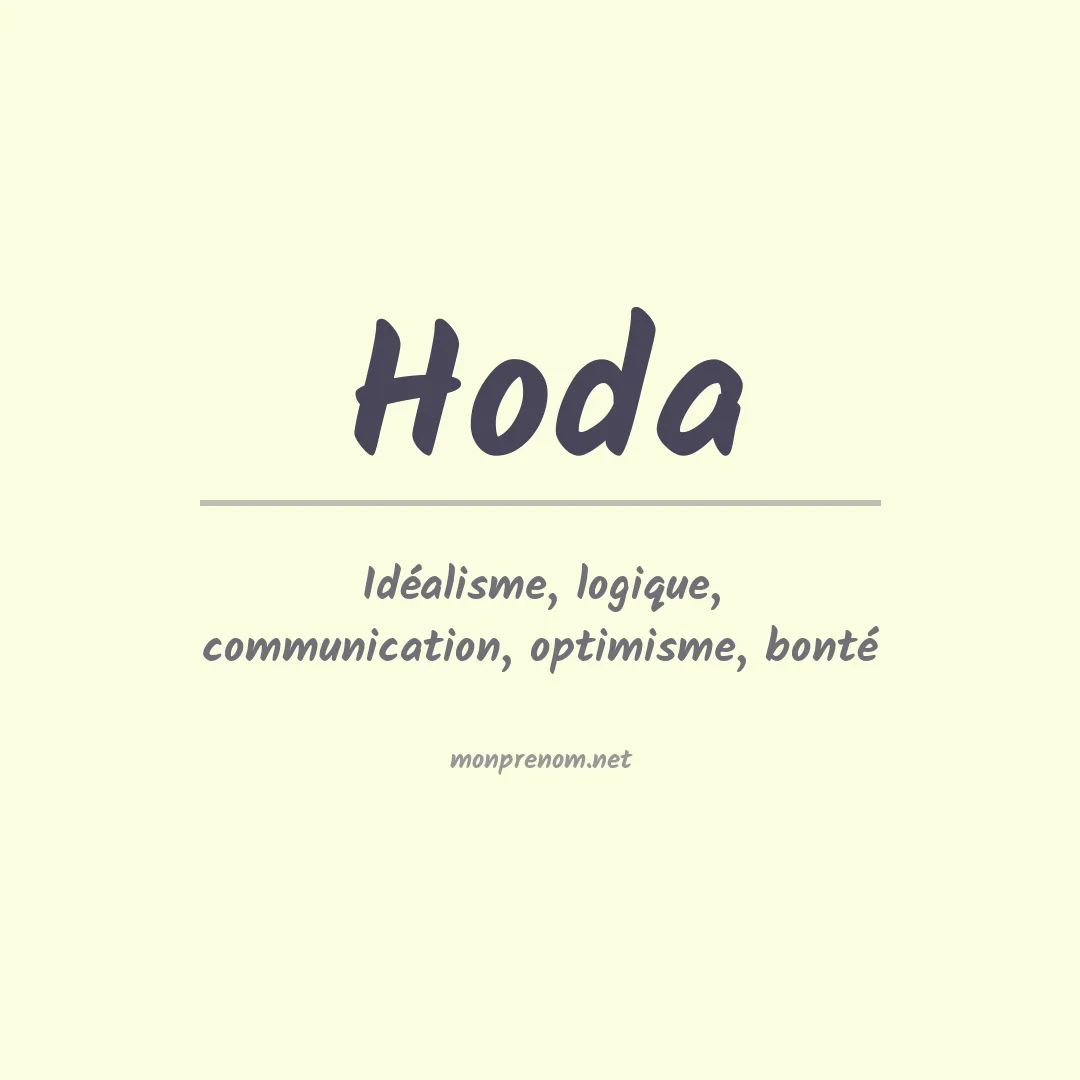 Signification du Prénom Hoda