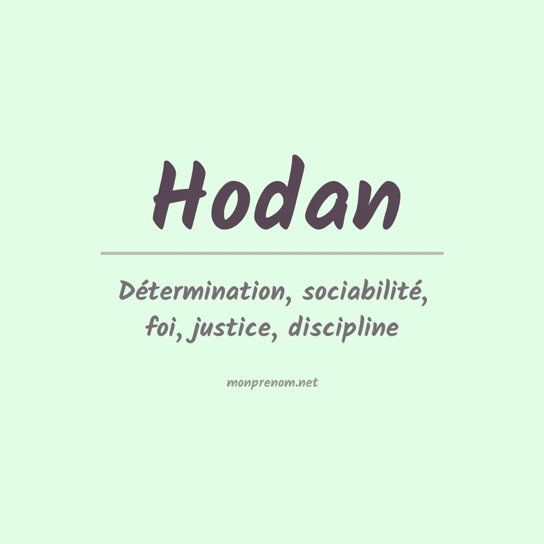 Signification du Prénom Hodan Signification du Prénom Hodan
