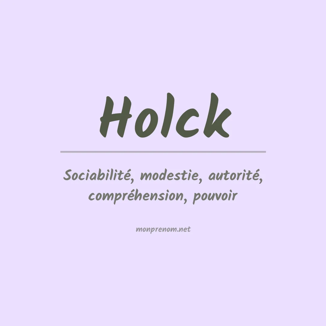 Signification du Prénom Holck