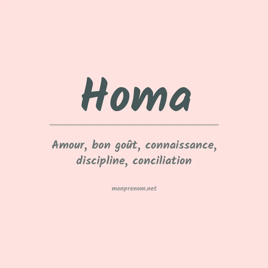 Signification du Prénom Homa