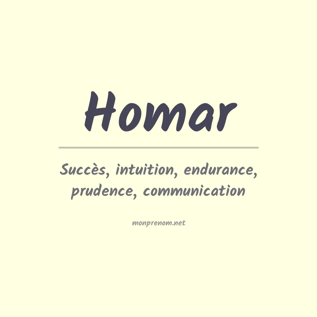 Signification du Prénom Homar