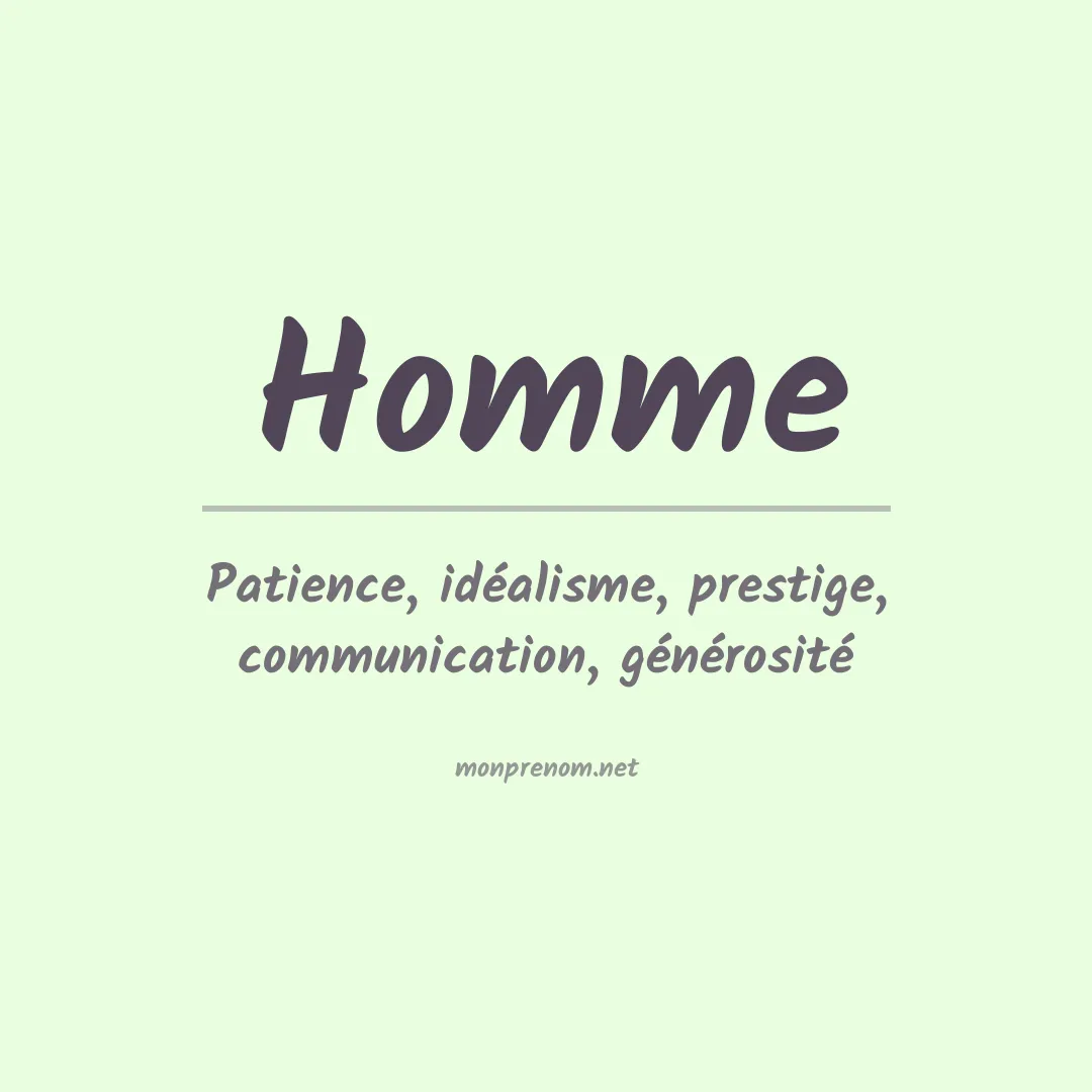 Signification du Prénom Homme